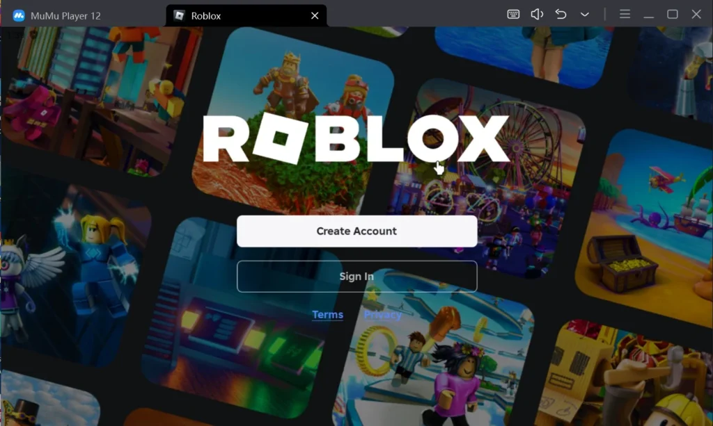 Escolha qualquer jogo Roblox